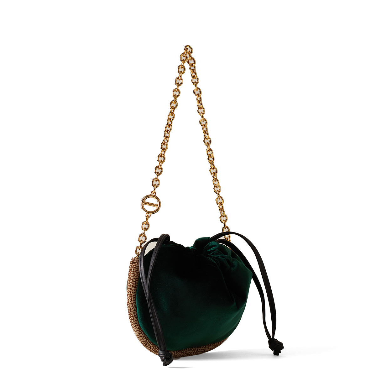 Borbonese Mini Borsa Coquille Alloro OP Naturale - 2 Borbonese Mini Borsa Coquille Alloro OP Naturale - 2