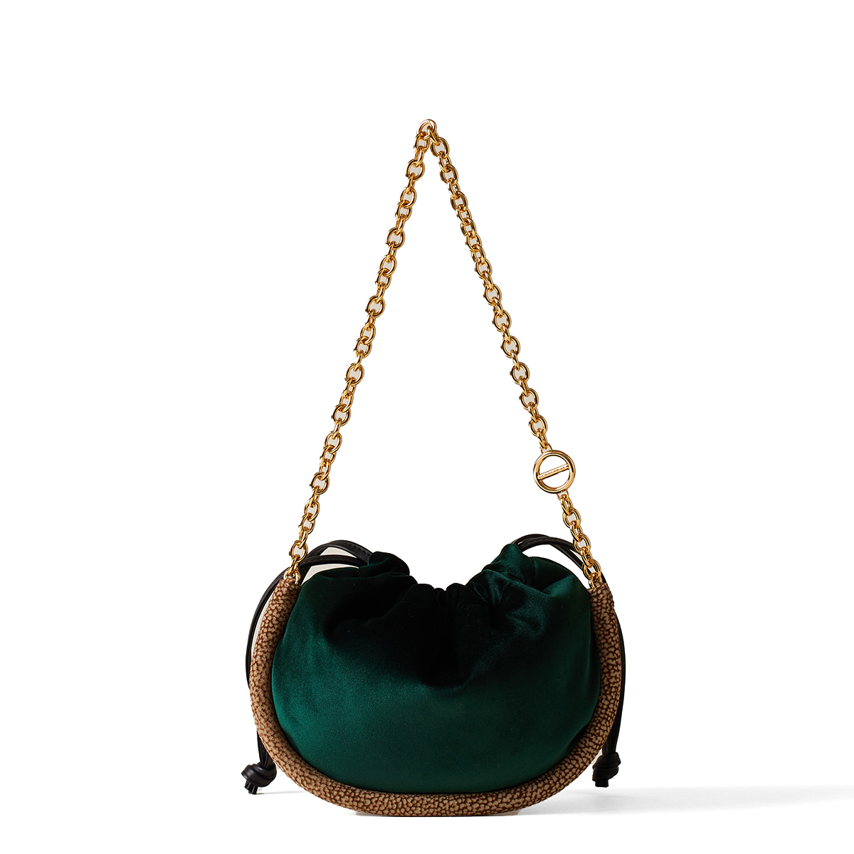 Borbonese Mini Borsa Coquille Alloro OP Naturale - 3 Borbonese Mini Borsa Coquille Alloro OP Naturale - 3