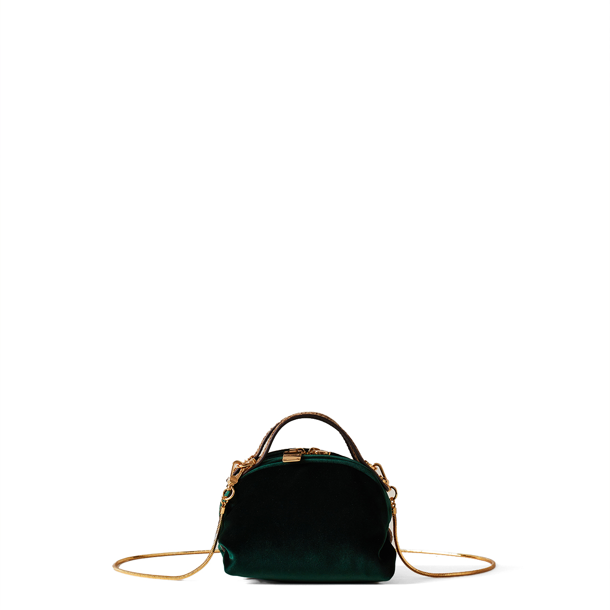 Borbonese Mini Sexy Bag in velluto Alloro OP Naturale - 1 Borbonese Mini Sexy Bag in velluto Alloro OP Naturale - 1