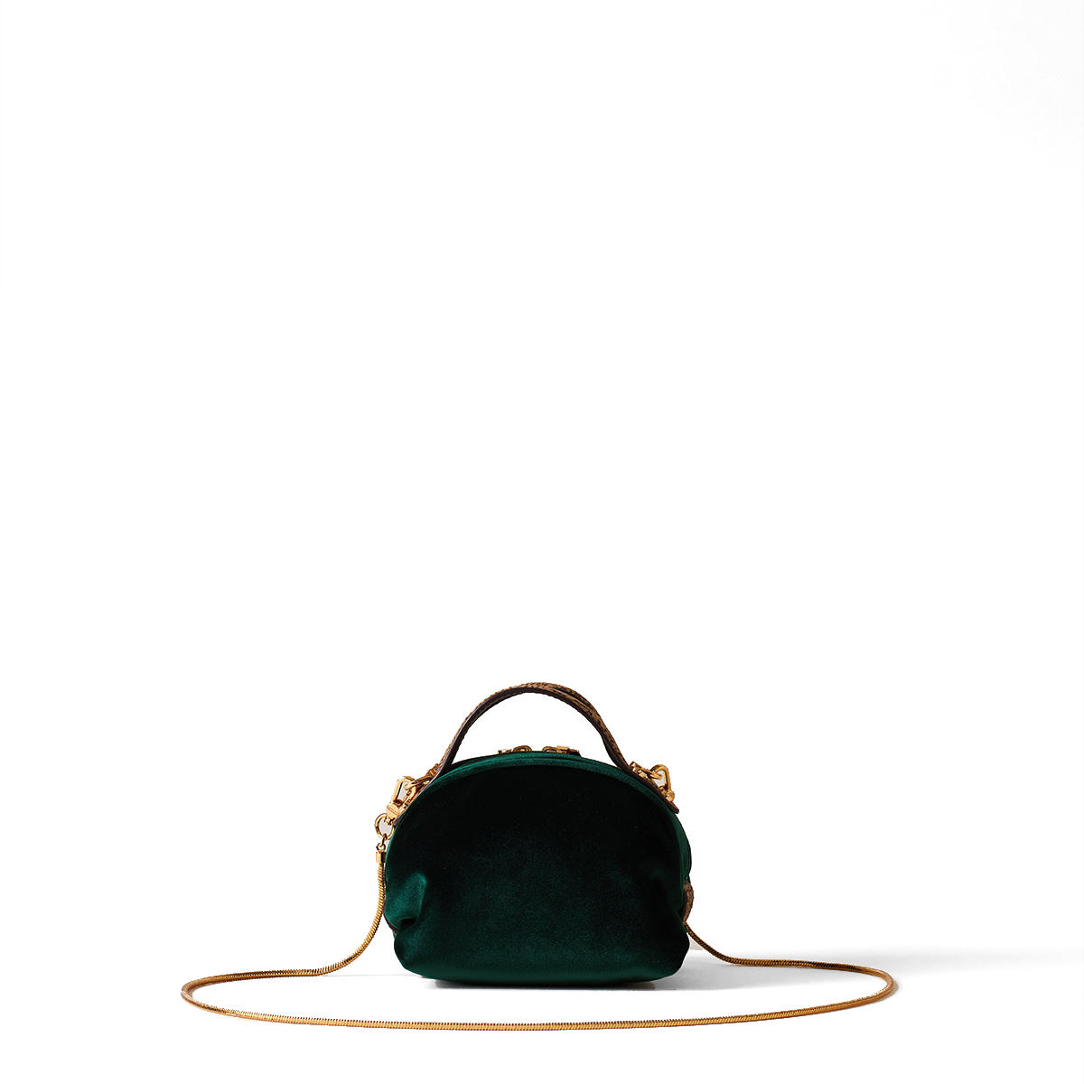 Borbonese Mini Sexy Bag in velluto Alloro OP Naturale - 3 Borbonese Mini Sexy Bag in velluto Alloro OP Naturale - 3