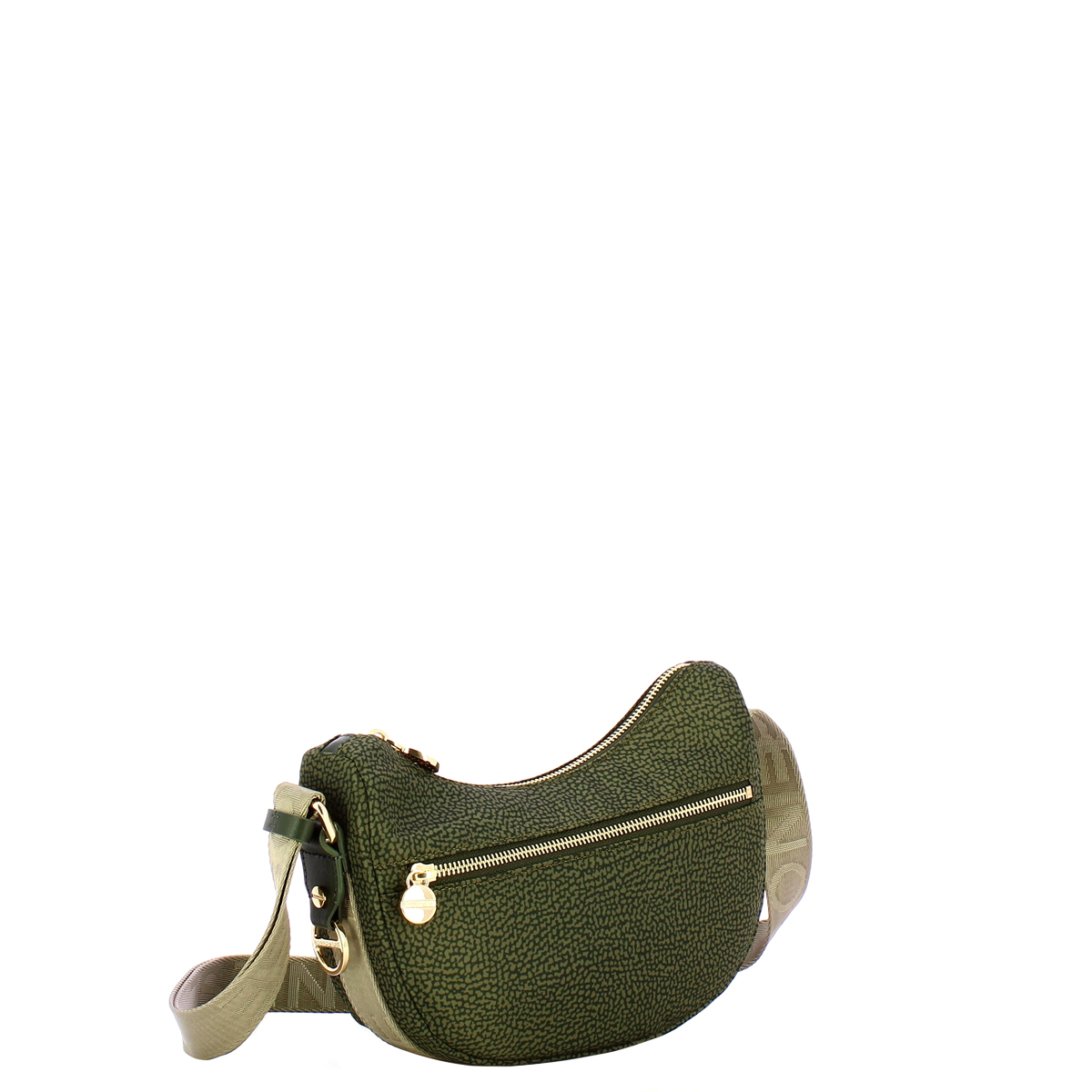Borbonese Mini Borsa Luna Bag con taschino in Nylon Riciclato Alloro - 2 Borbonese Mini Borsa Luna Bag con taschino in Nylon Riciclato Alloro - 2