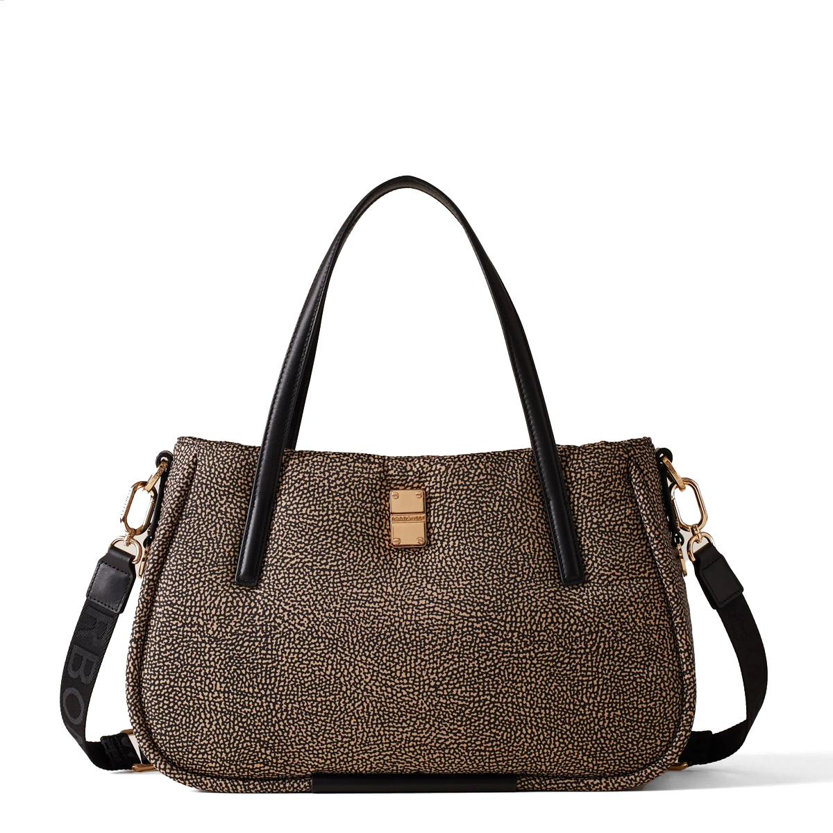 Borbonese Borsa a mano Cahier Medium OP Naturale Medium - 1 Borbonese Borsa a mano Cahier Medium OP Naturale Medium - 1