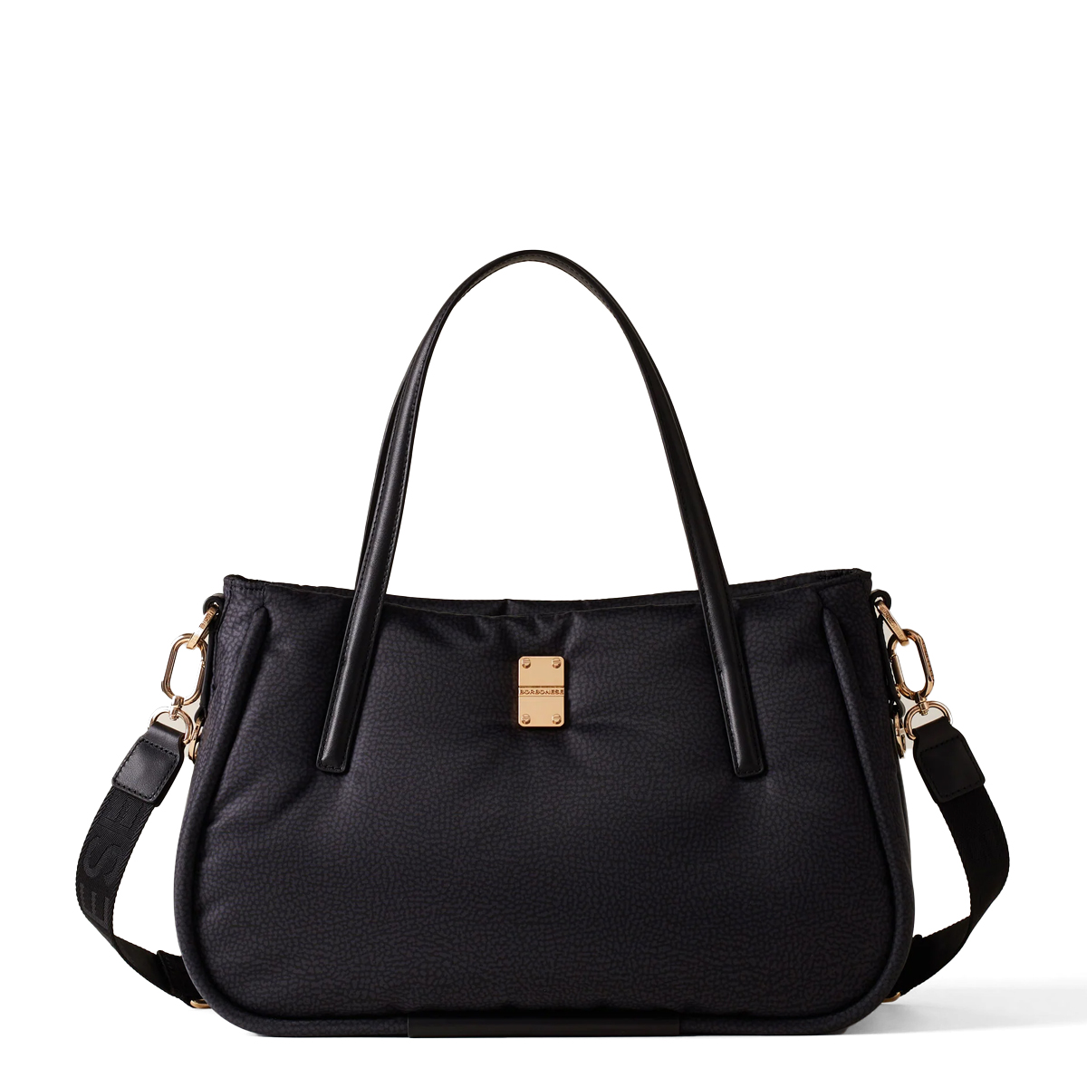 Borbonese Borsa a mano Cahier Medium Dark Black - 1 Borbonese Borsa a mano Cahier Medium Dark Black - 1