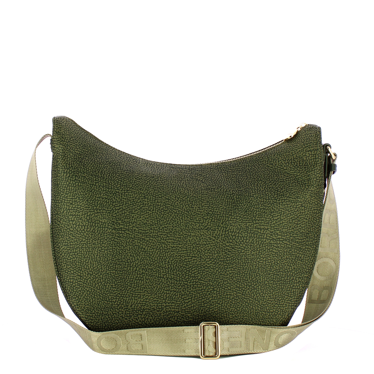 Borbonese Borsa Luna Bag Medium con taschino in Nylon Riciclato Alloro - 3