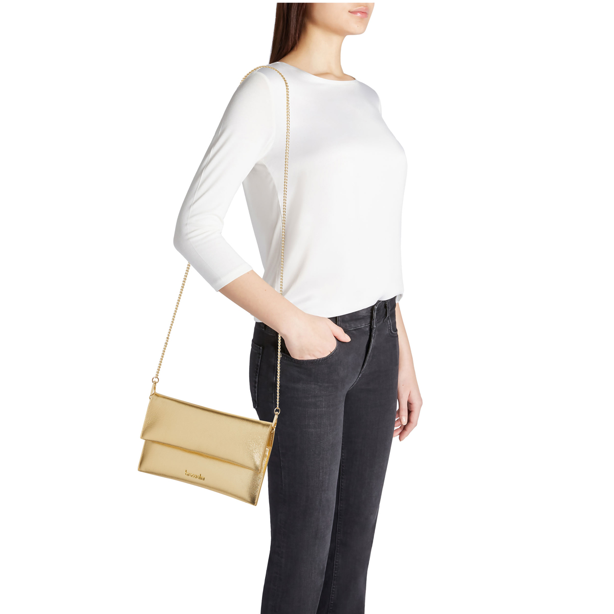 Braccialini Pochette Jinny Leather Oro - 2