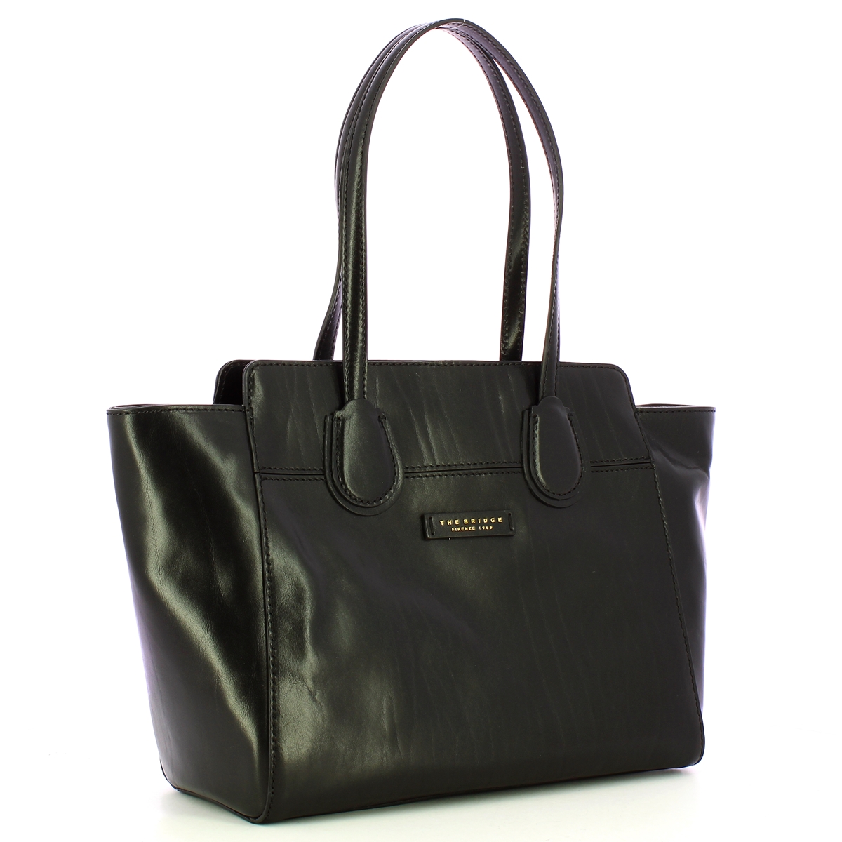 The Bridge Elettra Nero Oro Shopping Bag - 2 The Bridge Elettra Nero Oro Shopping Bag - 2