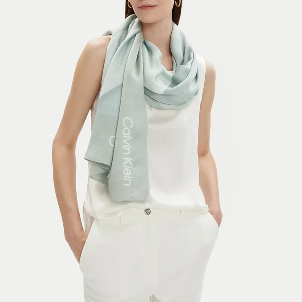 Calvin Klein Foulard Quilt Print Pigeon - 2 Calvin Klein Foulard Quilt Print Pigeon - 2