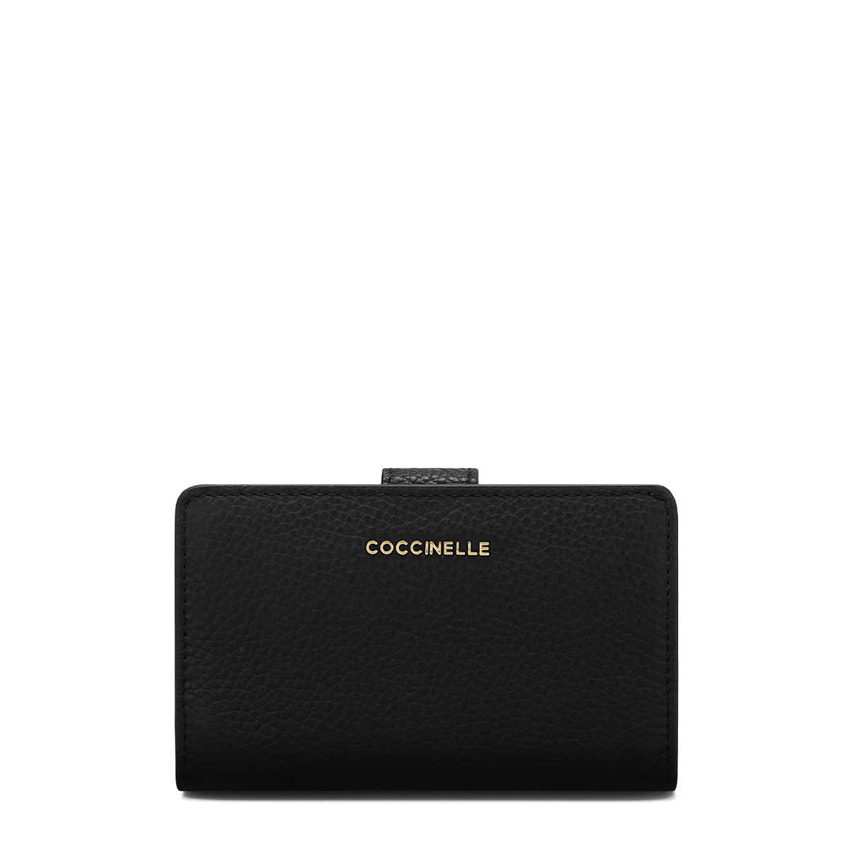 Coccinelle Portafoglio Medio Metallic Soft Noir - 1