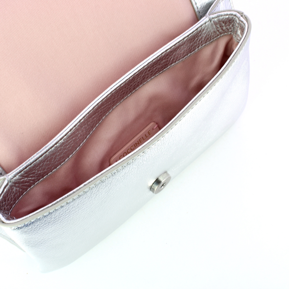 Coccinelle Pochette Dandy Mini Silver - 5