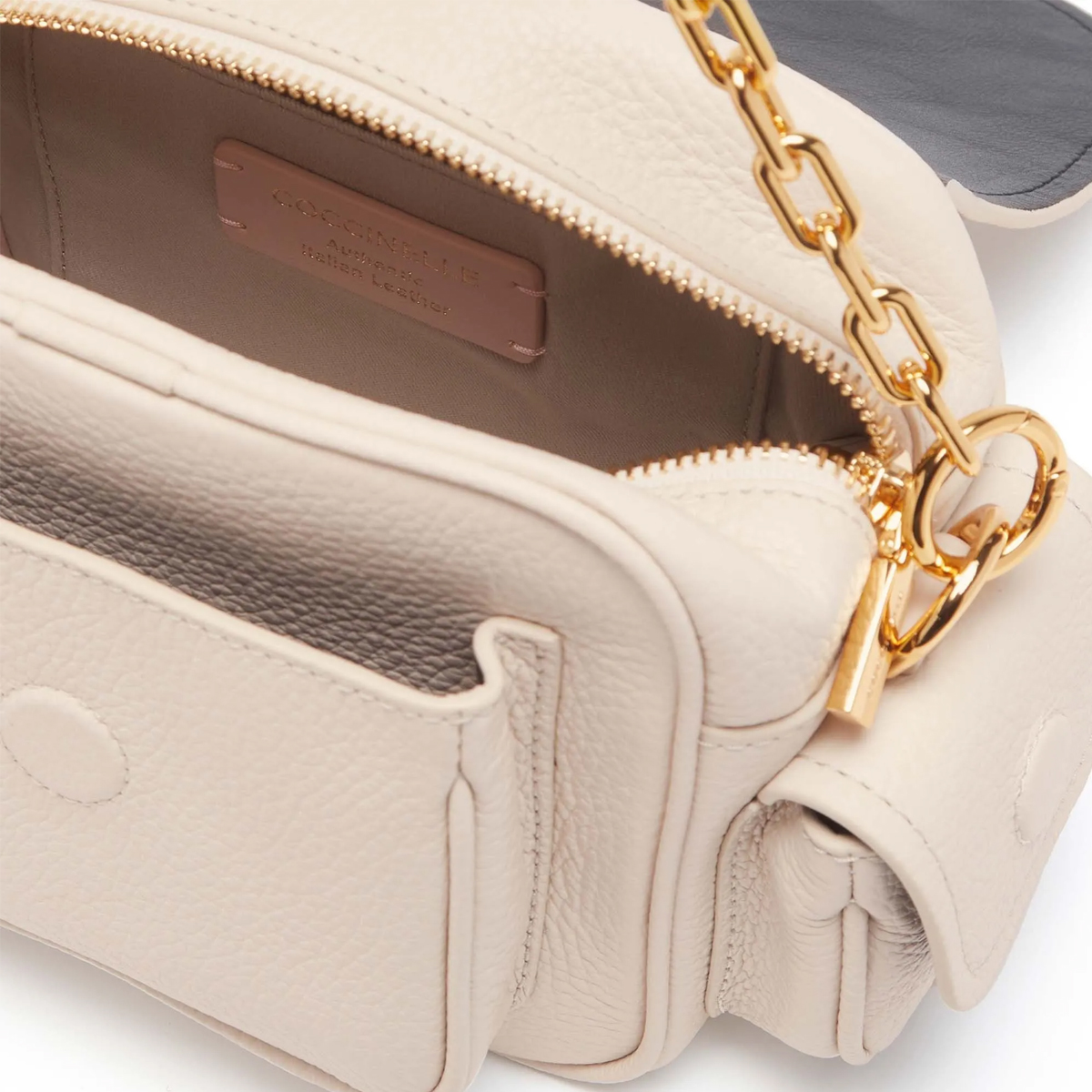 Coccinelle Borsa a mano Campus Mini Lambskin White - 5