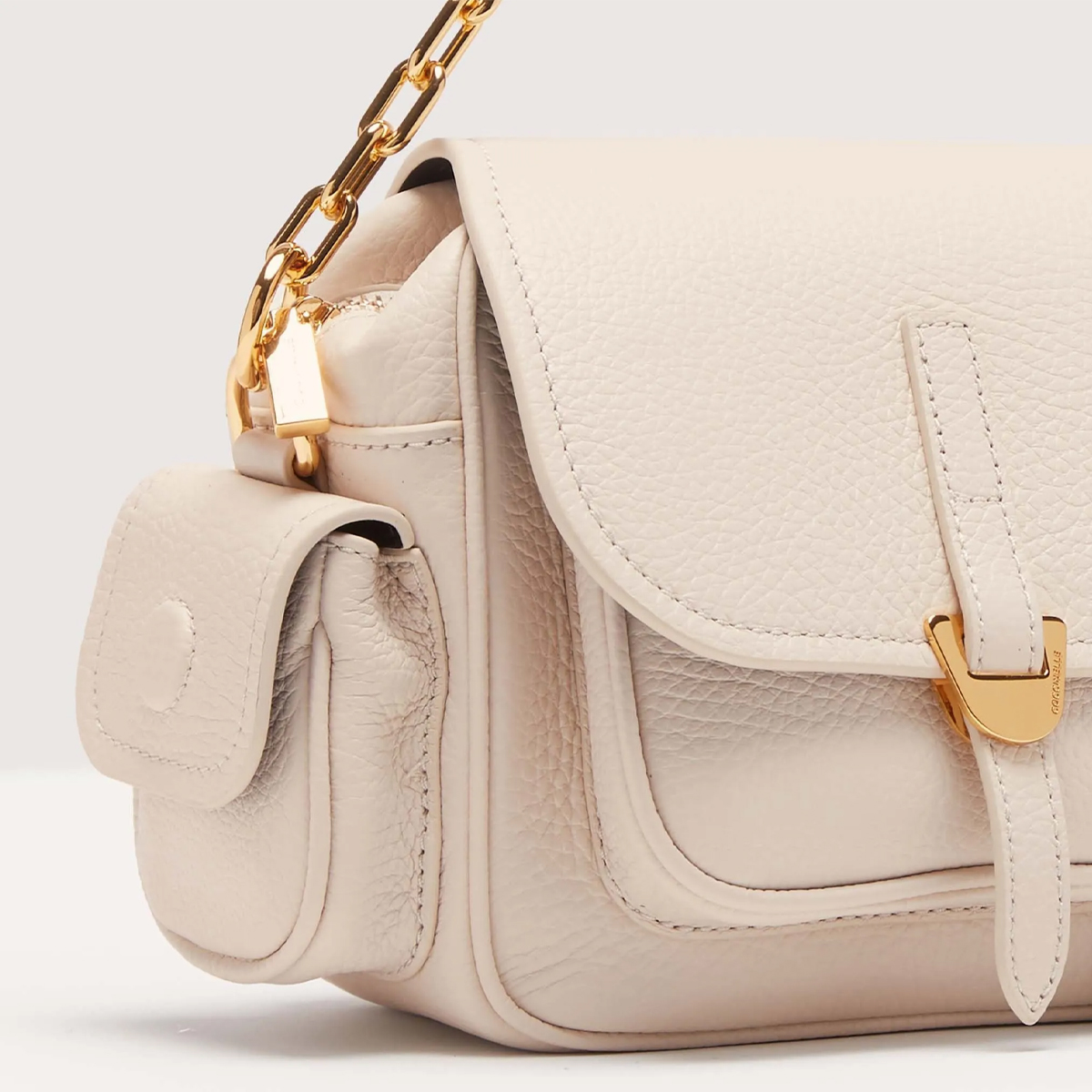 Coccinelle Borsa a mano Campus Mini Lambskin White - 6