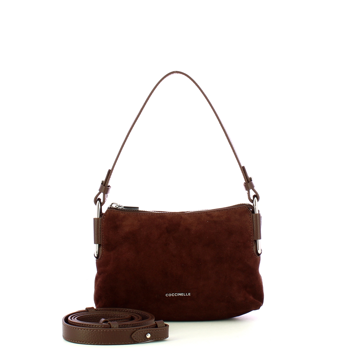 Coccinelle Borsa a mano Mini Bag Rebekka Suede Brunette - 4