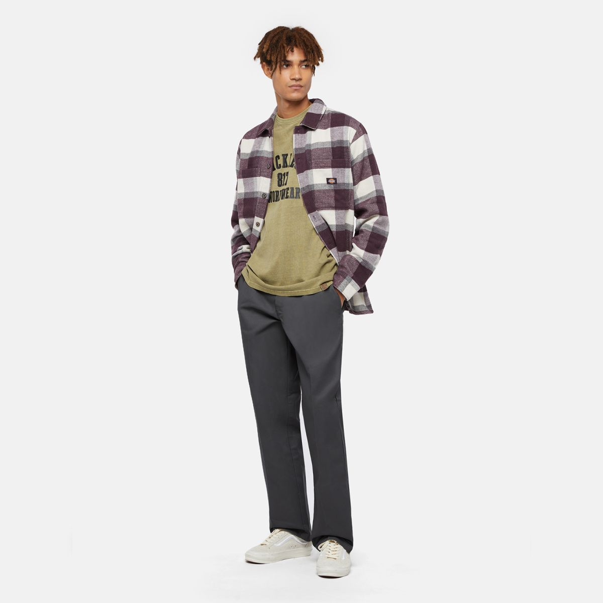 Dickies Camicia Plaid Coaling Plum Perfect - 4