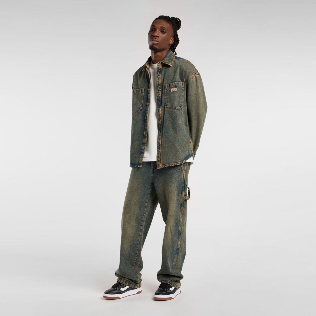 Dickies Camicia di Jeans Houston Yellow Fade Ind - 4