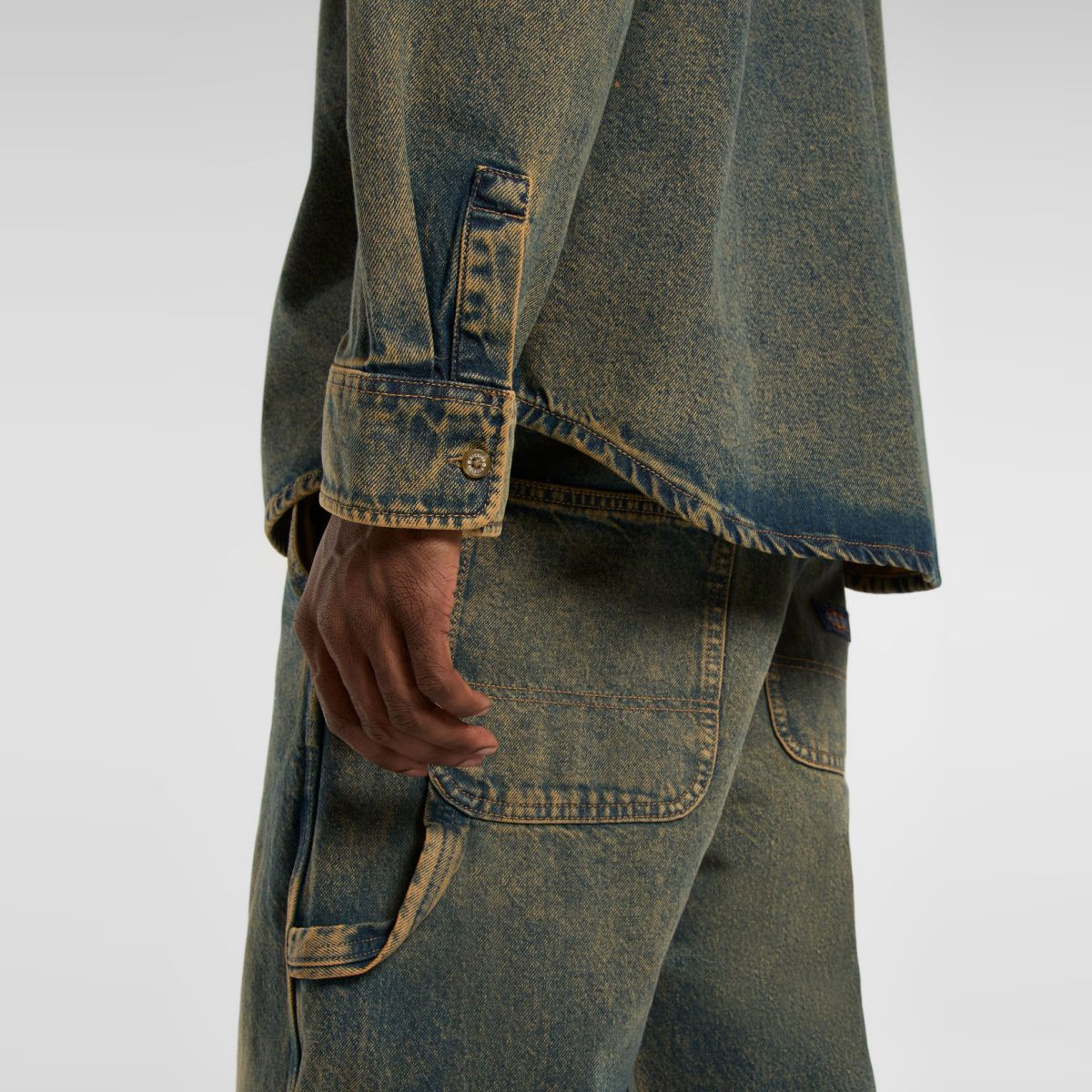 Dickies Camicia di Jeans Houston Yellow Fade Ind - 6