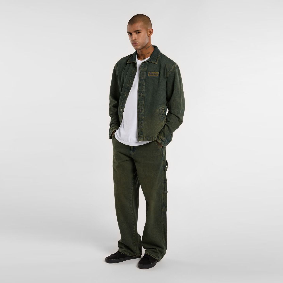 Dickies Giacca Lewistown Denim Green Tone Fade - 4