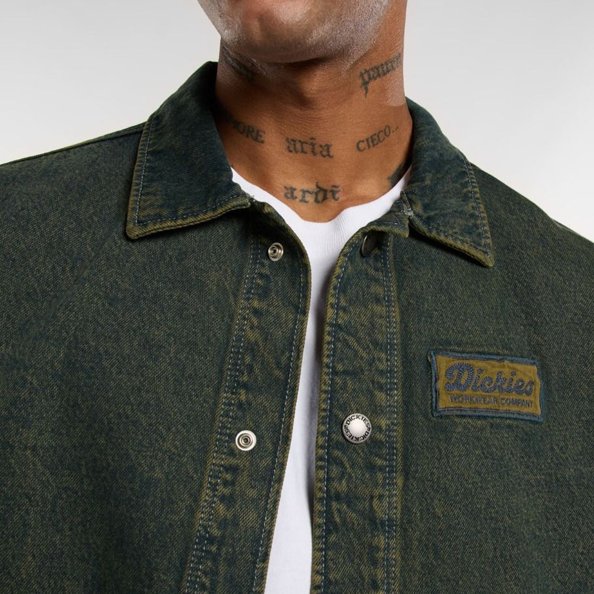 Dickies Giacca Lewistown Denim Green Tone Fade - 5