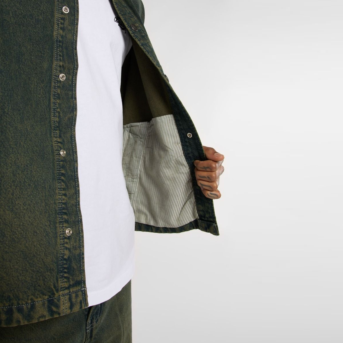 Dickies Giacca Lewistown Denim Green Tone Fade - 7