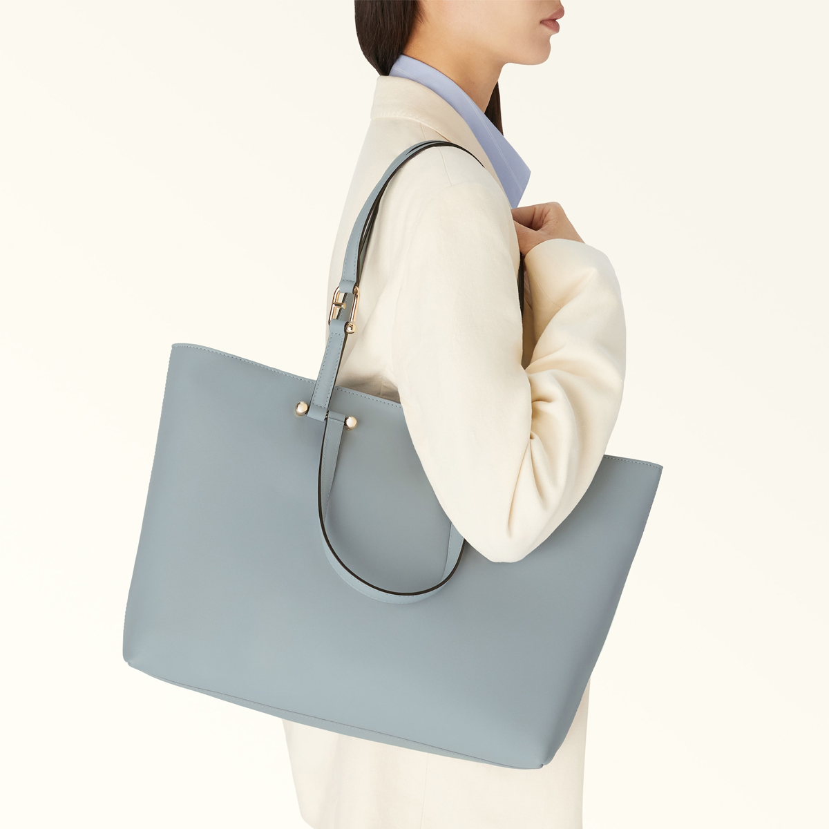Furla Duetto Large Nuvola Grigio Shopper - 2 Furla Duetto Large Nuvola Grigio Shopper - 2