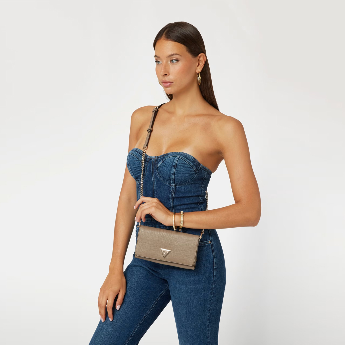 Guess Clutch Noelle Dark Taupe - 2