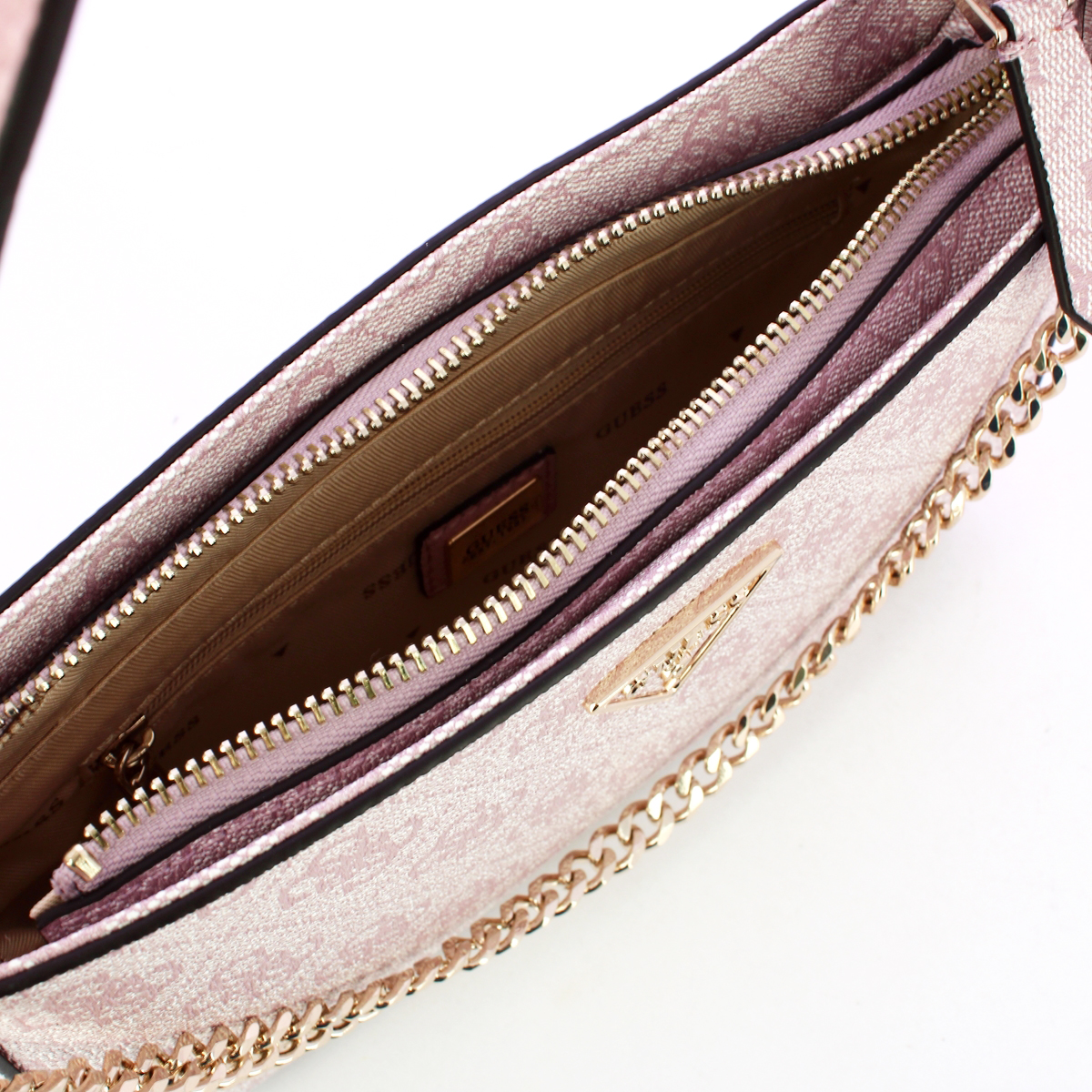 Guess Borsa a mano Noelle Mini Orchid Logo - 4