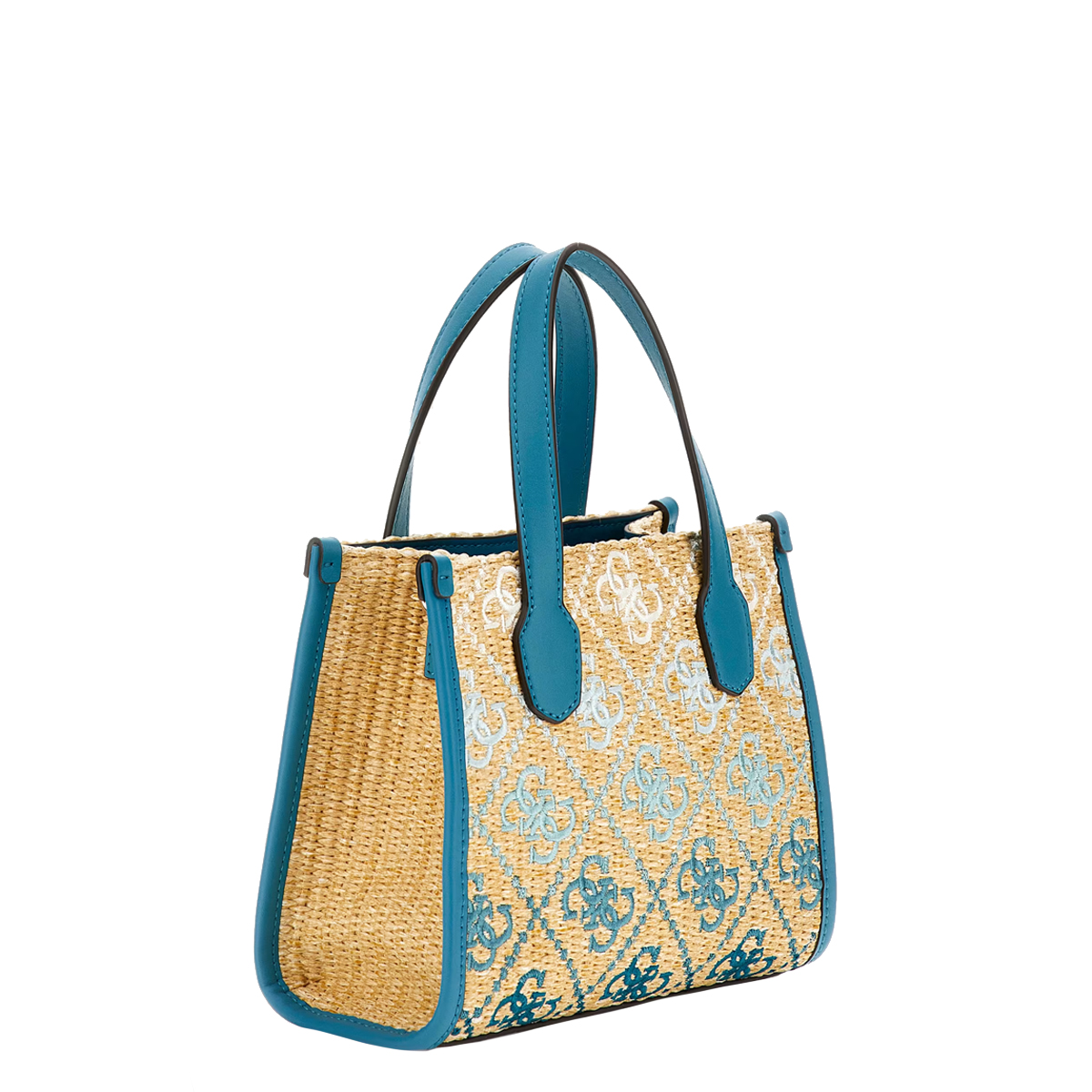 Guess Mini borsa a mano Silvana 4G Teal Logo - 4