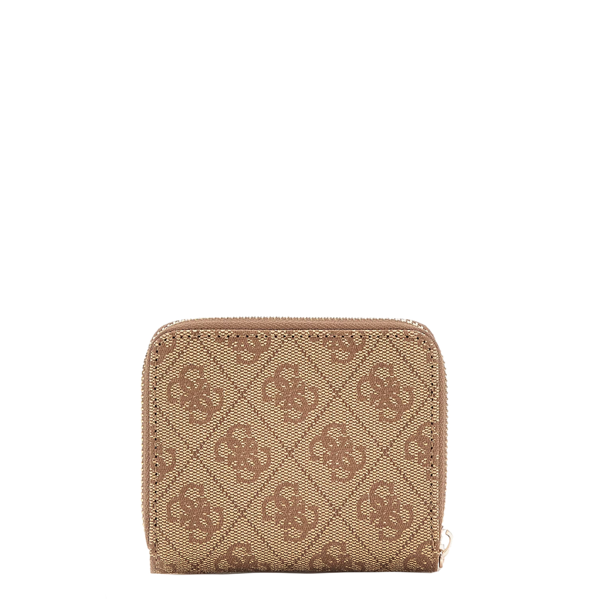 Guess Portafoglio Laurel Small Zip Around Latte Logo - 2
