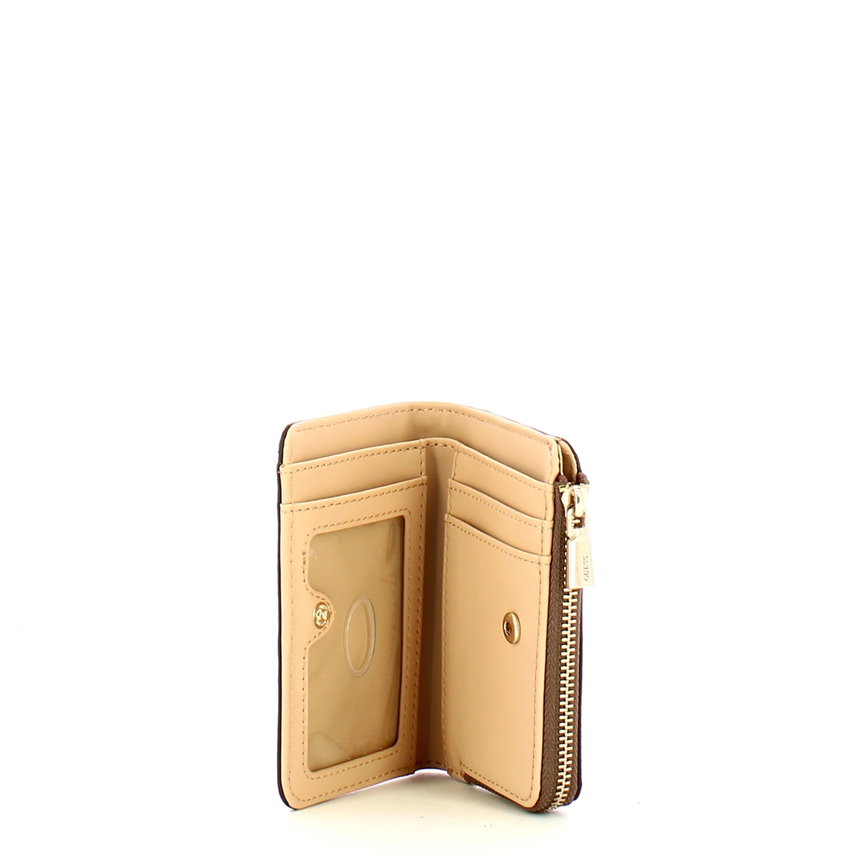 Guess Portafoglio Laurel Card Case Latte Logo - 3