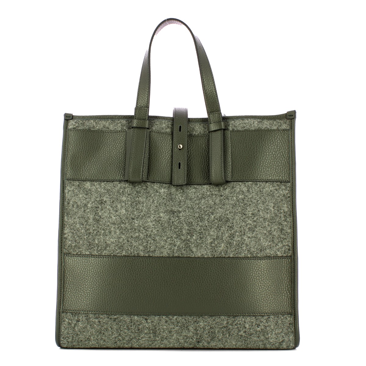 Iuntoo Shopper Grande Caldo Essenziale Grigio Lana Cotta Grigio - 3