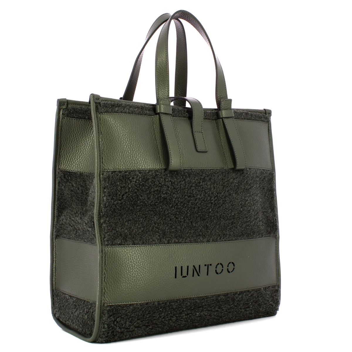 Iuntoo Shopper Grande Orsetto Essenziale Grigio Teddy Grigio - 2