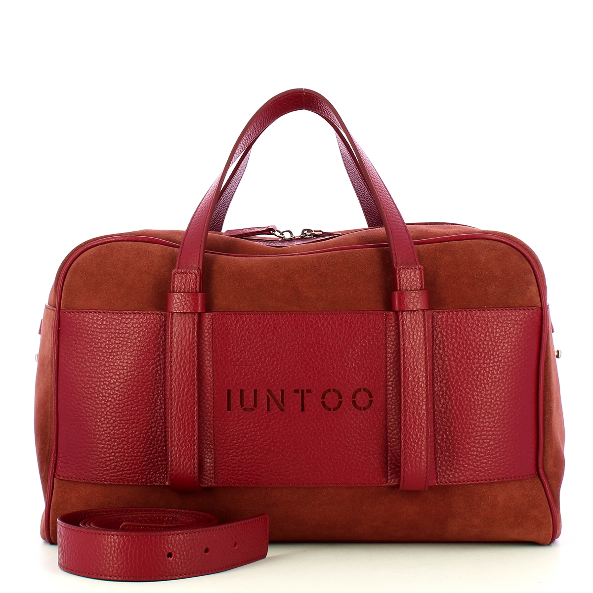 Iuntoo Bauletto Grande Camoscio Bordeaux - 4