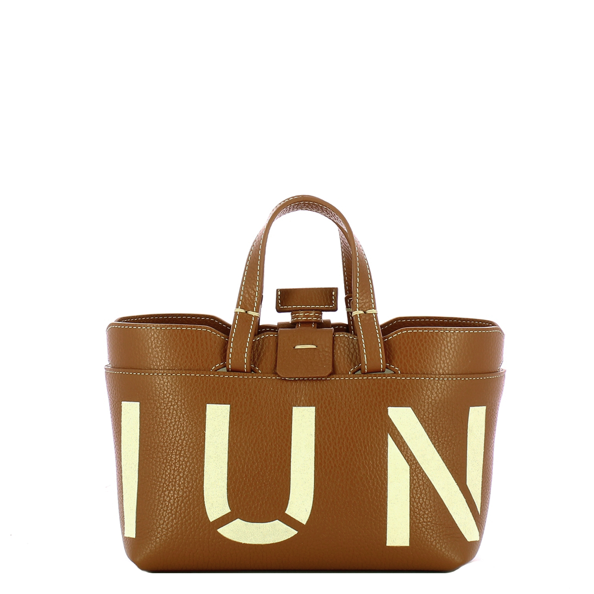 Iuntoo Shopping Sibilla Mini Logo Cuoio+Panna - 1