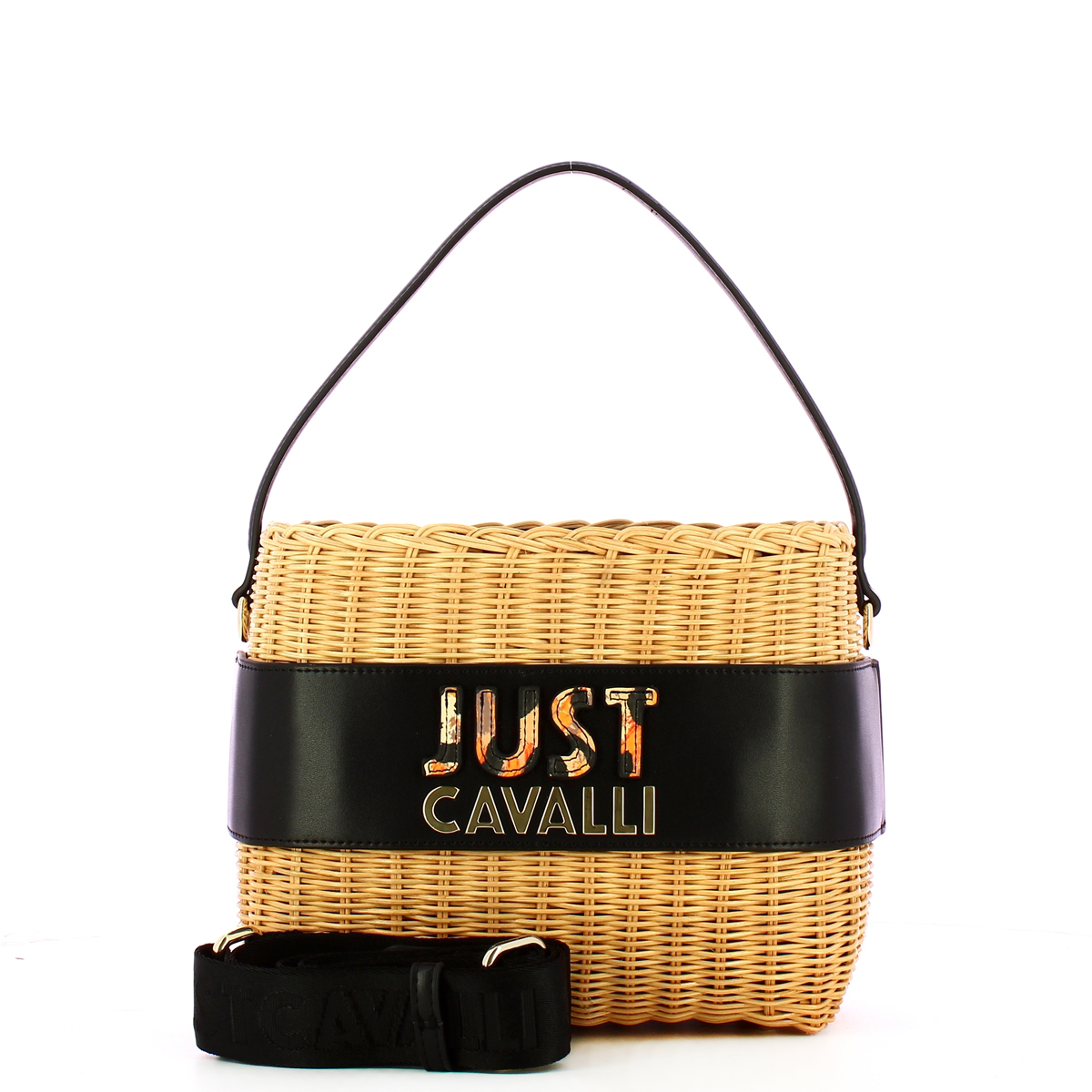 Just Cavalli Borsa a mano Cut Out in paglia Natural - 4