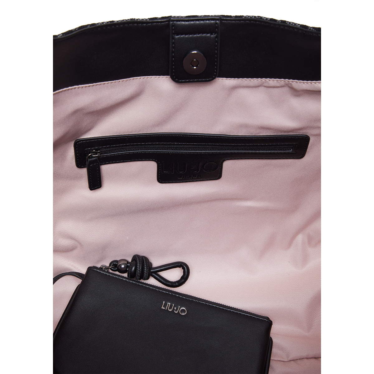Liu Jo Shopping Bag Jacquard Nero - 7
