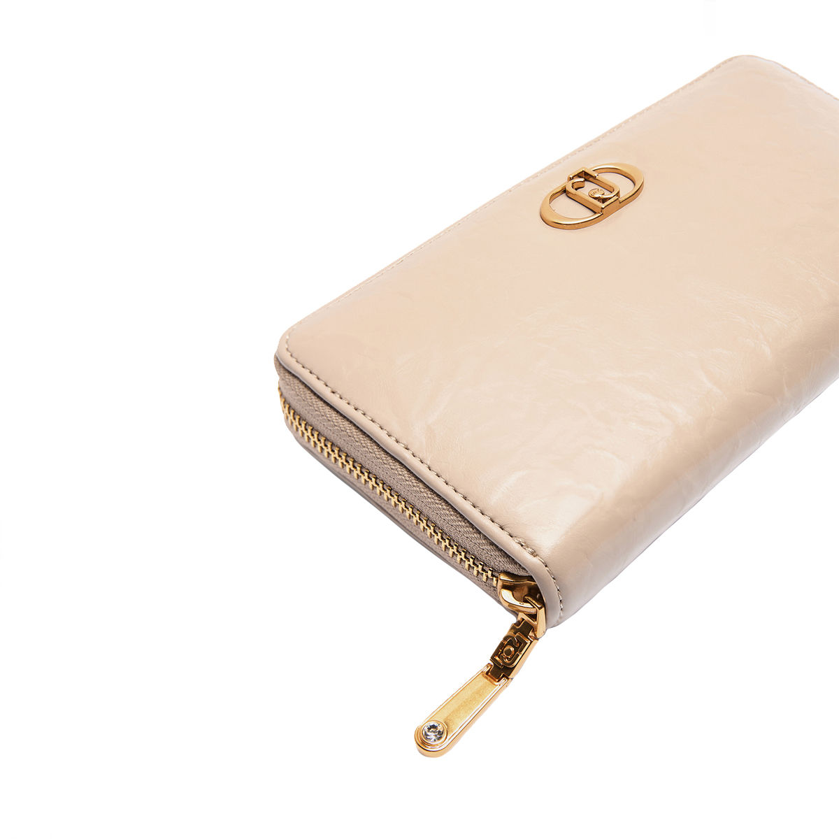 Liu Jo Portafoglio grande Zip Around con Logo Dark Sand - 3