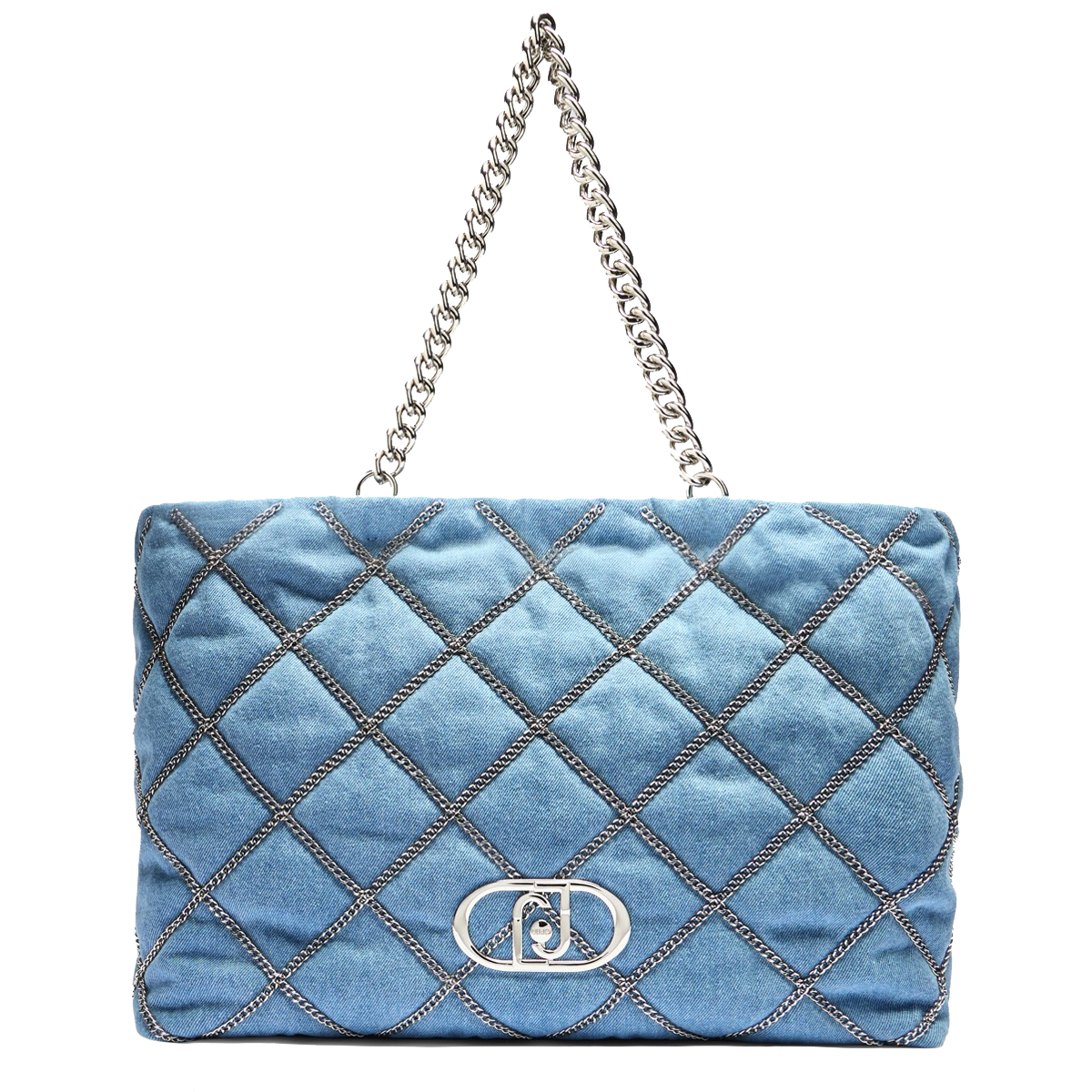 Liu Jo Borsa a spalla con catena Light Denim - 1