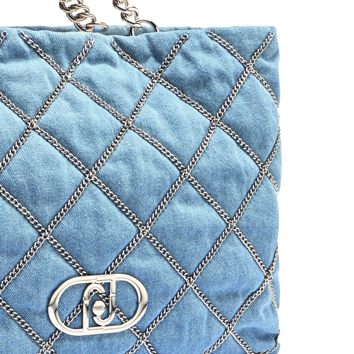 Liu Jo Borsa a spalla con catena Light Denim - 5