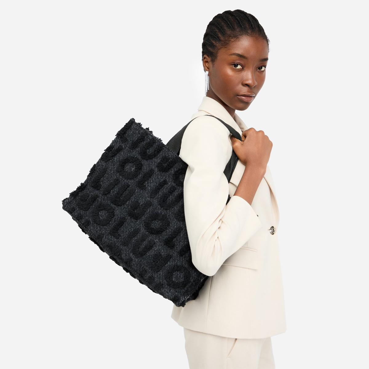 Liu Jo Shopping bag grande misto lana Black - 2 Liu Jo Shopping bag grande misto lana Black - 2