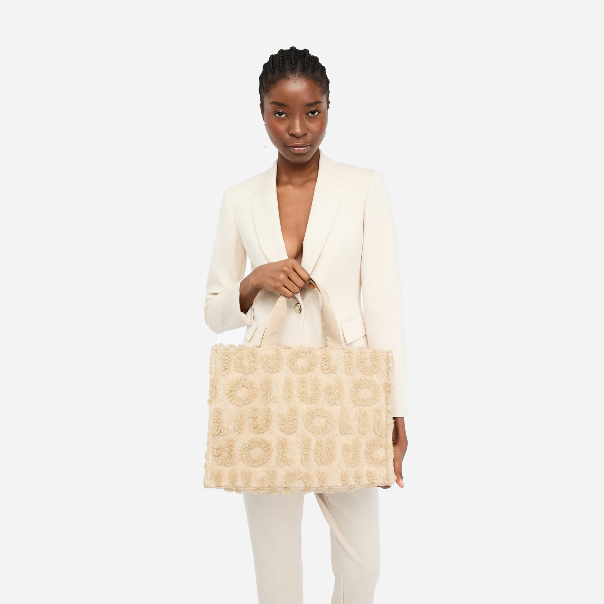 Liu Jo Shopping bag grande misto lana Oat Milk - 2 Liu Jo Shopping bag grande misto lana Oat Milk - 2