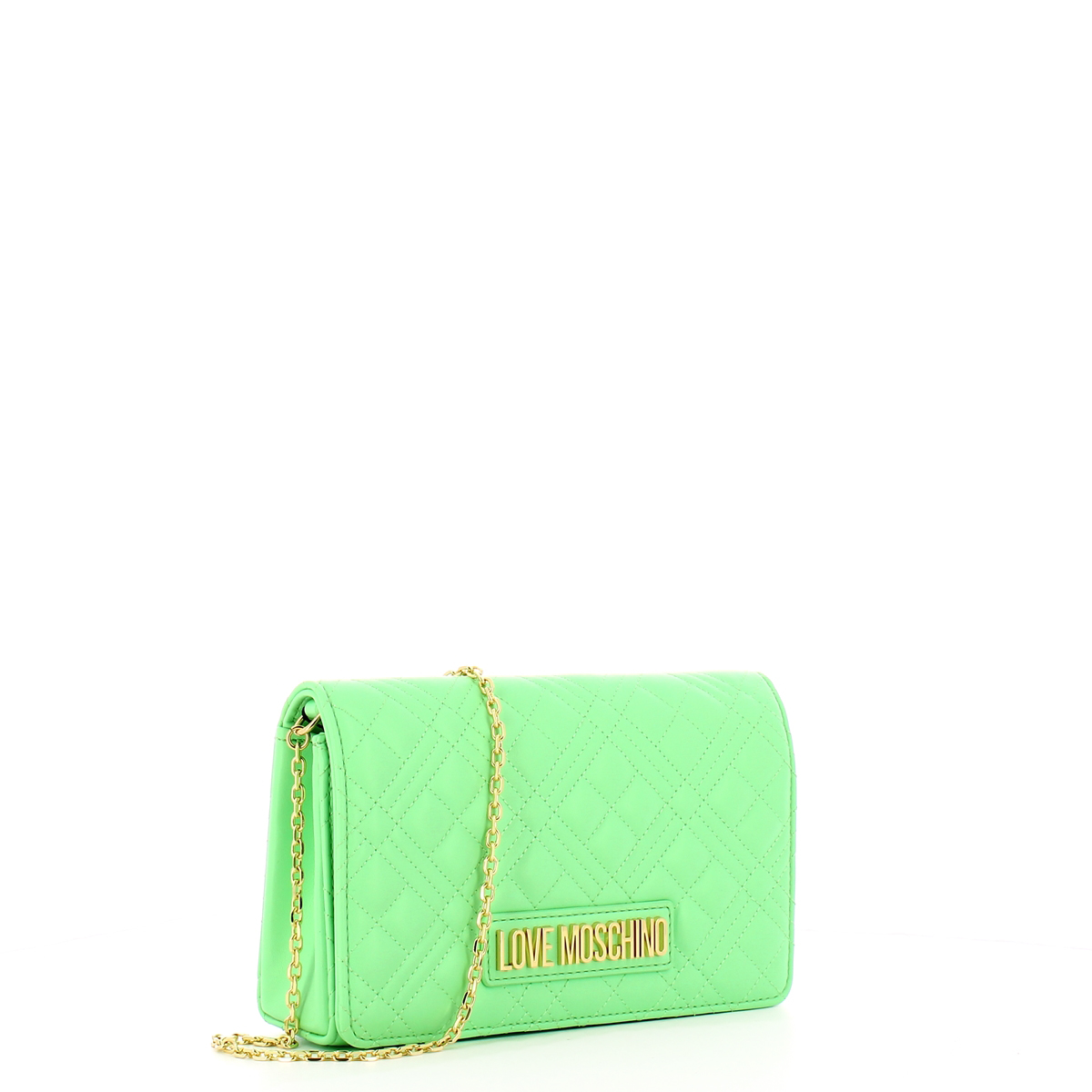 Love Moschino Clutch Shiny Quilted Menta - 2 Love Moschino Clutch Shiny Quilted Menta - 2