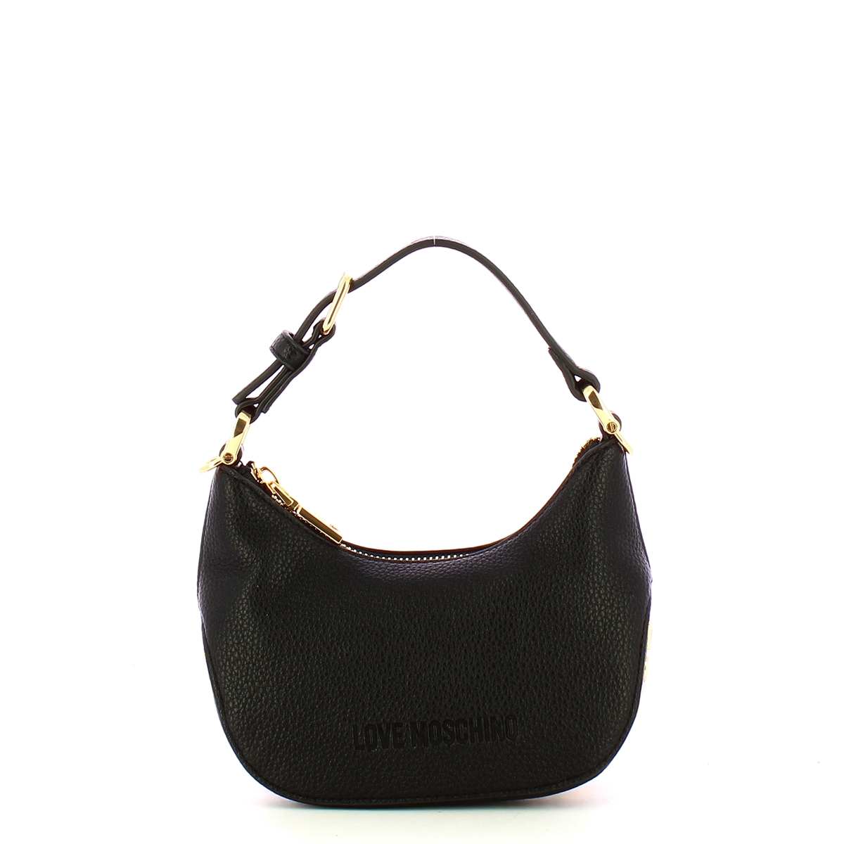 Love Moschino Hobo Bag Giant Logo mini Nero Oro - 1