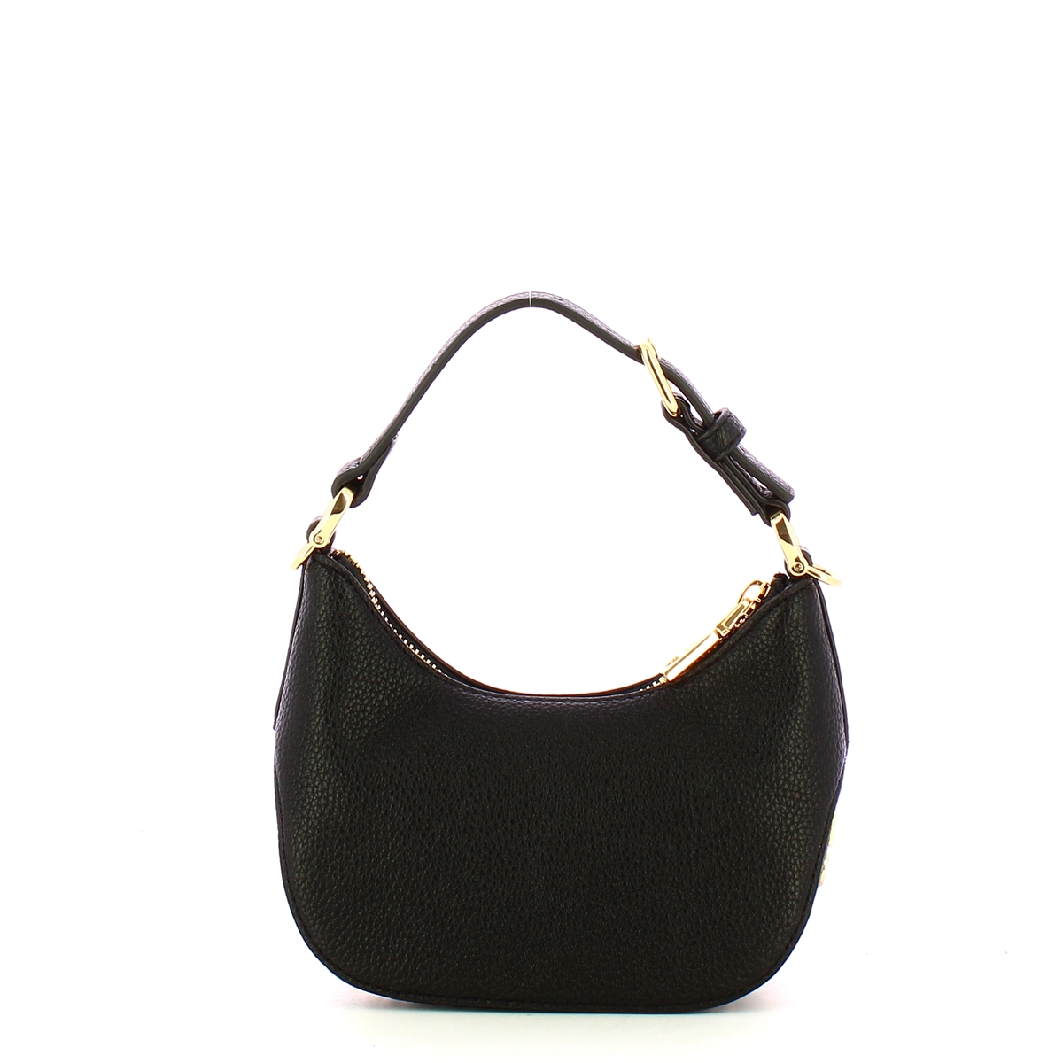 Love Moschino Hobo Bag Giant Logo mini Nero Oro - 3