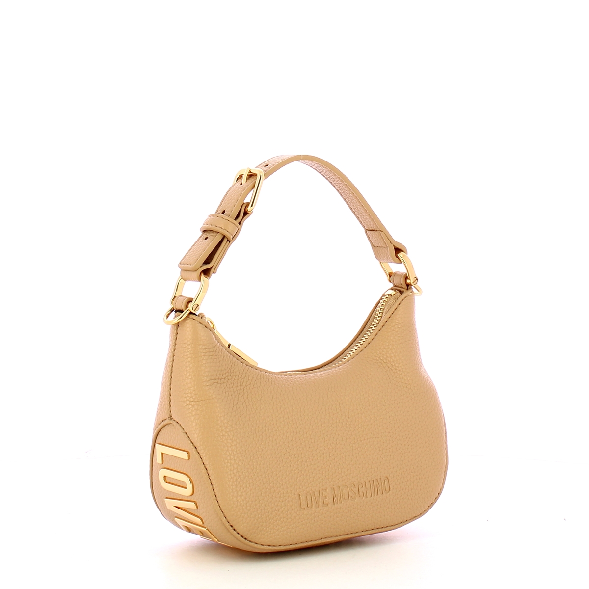 Love Moschino Hobo Bag Giant Logo mini Sabbia - 2