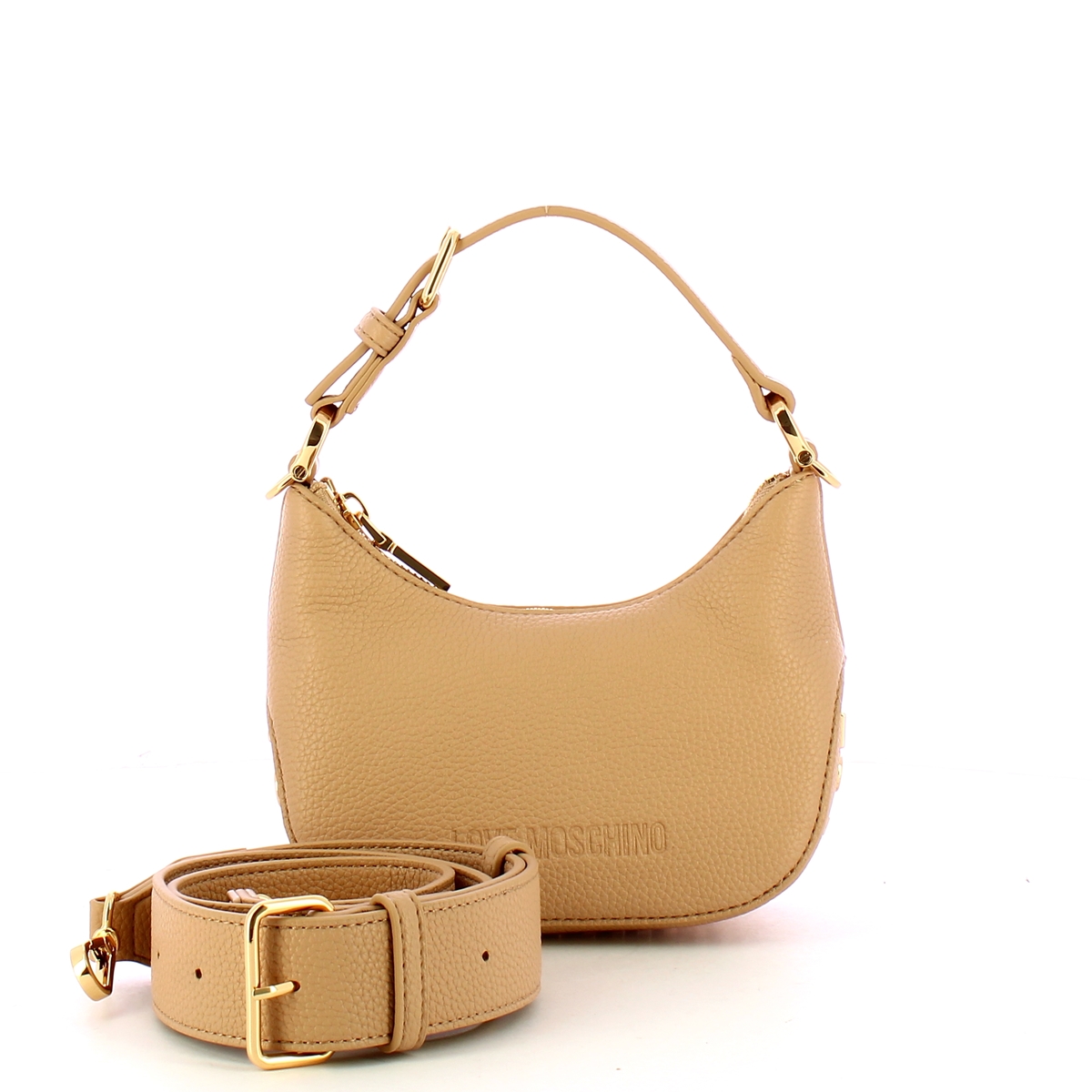 Love Moschino Hobo Bag Giant Logo mini Sabbia - 4