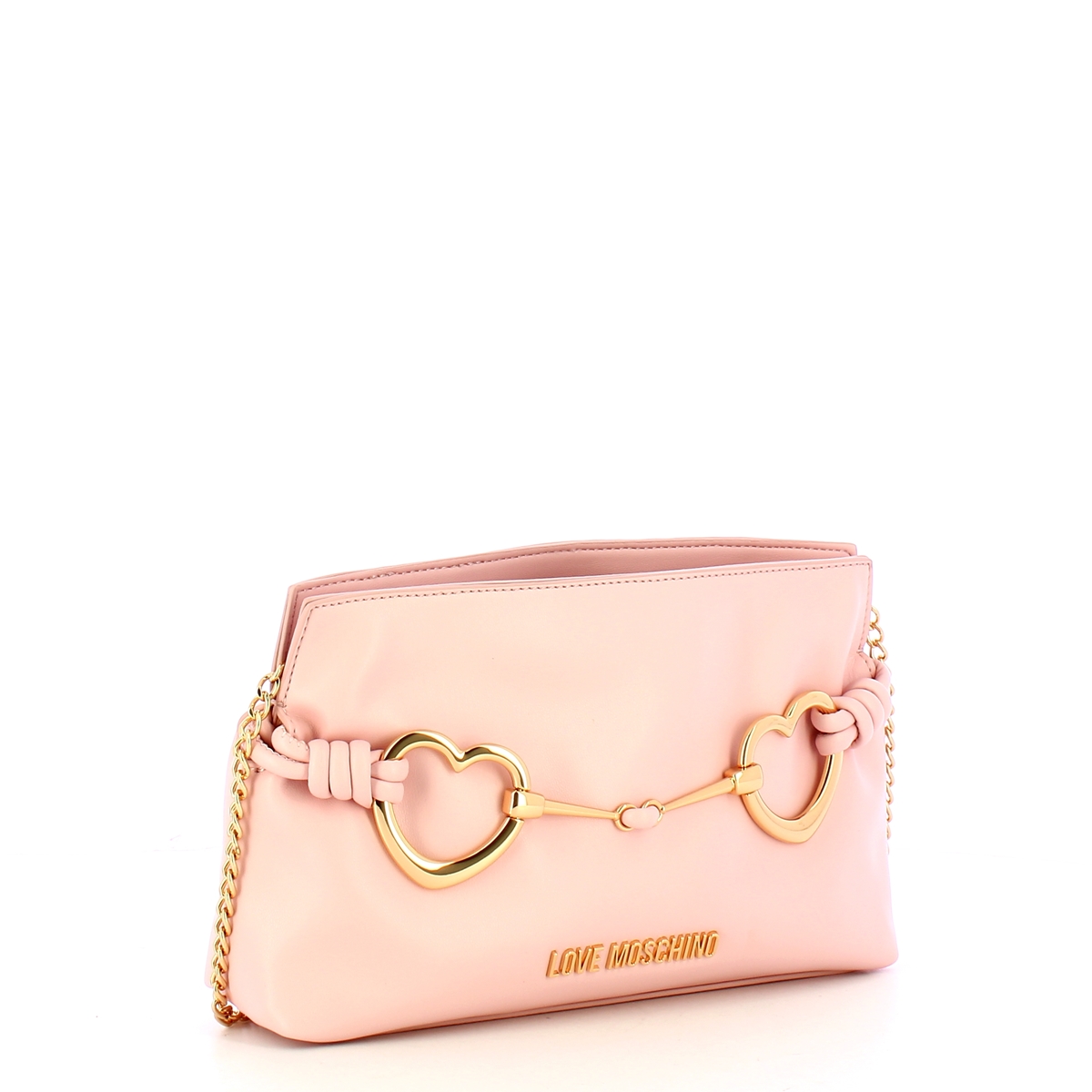 Love Moschino Clutch Laminata Hearts Cipria - 2 Love Moschino Clutch Laminata Hearts Cipria - 2