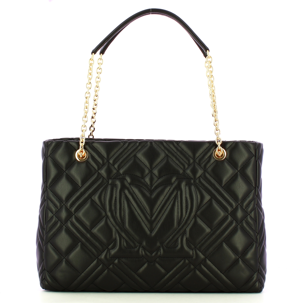 Love Moschino Shopper Quilted Lettering Logo Nero - 3
