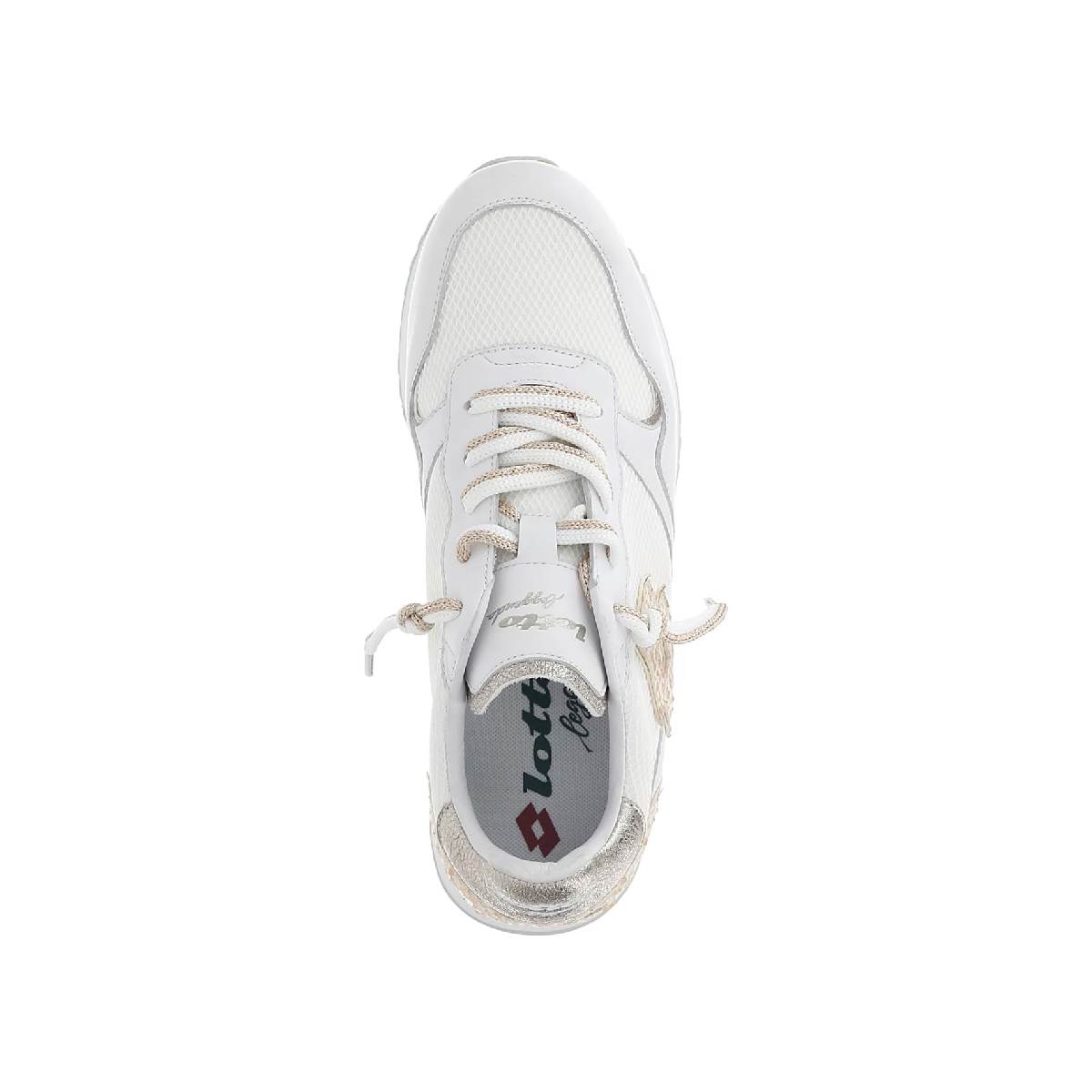 Lotto Sneakers Wedge II Fih W White Golden Almond - 4 Lotto Sneakers Wedge II Fih W White Golden Almond - 4