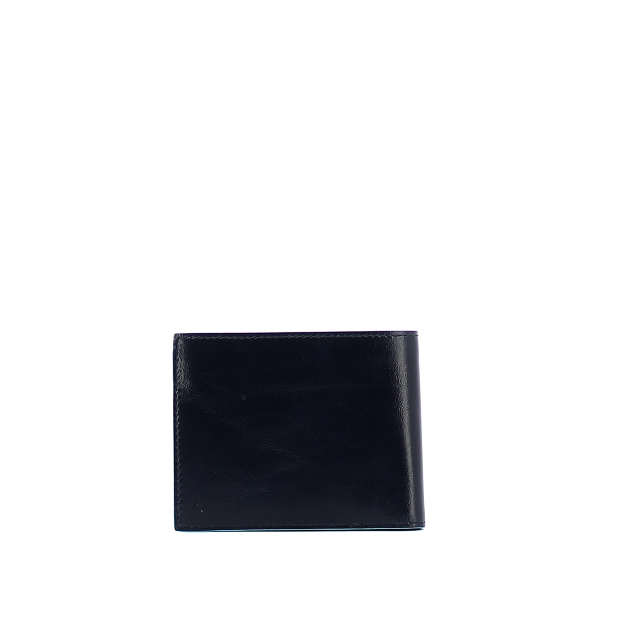 Men wallet with coin pouch Blue Square