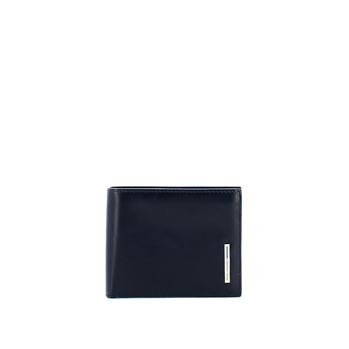 Men wallet with coin pouch Blue Square