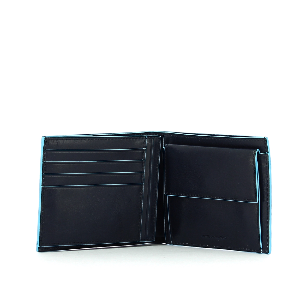 Wallet with coin pouch Blue Square-BLU2-UN